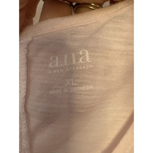 a.n.a. Women's Tye Dye Lace Back Tank Top Empire Rose Pink Size X-LARGE - Picture 4 of 8